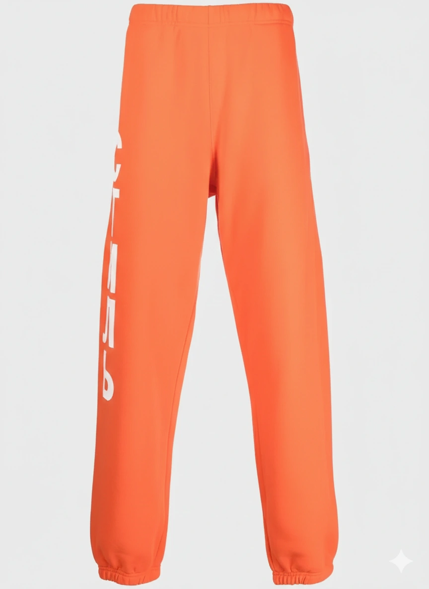 Heron Preston Orange Sweatpants stylish men’s streetwear sweatpants